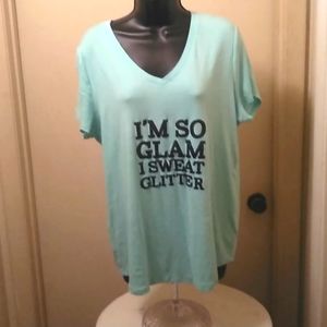 bcg turquoise top 2X